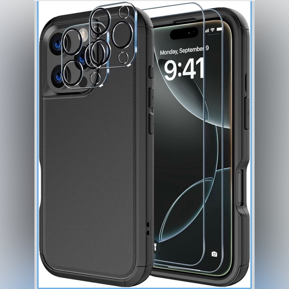 Diverbox 16 Pro Black Protective Phone Case with Screen Protector shockproof NEW
